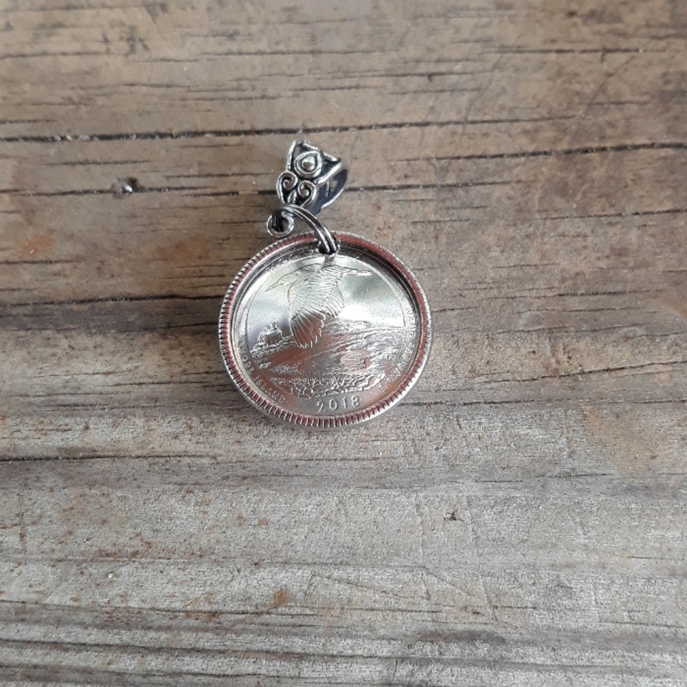 Rhode Island Coin Pendant